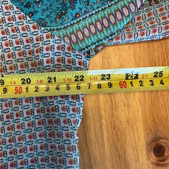 Anthropologie Fig & Flower Blouse Peasant Boho Tunic Top Semi Sheer Size XL - Picture 10 of 13